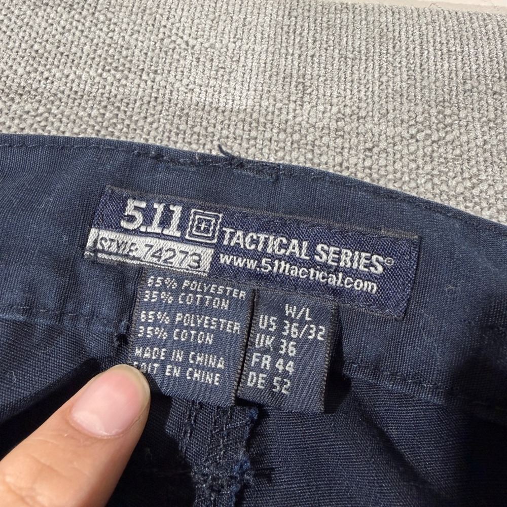5.11 Tactical Cargo Pants Mens 36x30 Navy Blue Good Ripstop Utility 74273 - Picture 3 of 8